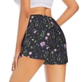 thumbnail image 1 of Lsque Watercolor Wildflower 1 Printed Women's Running Shorts with Liner Pockets,Elastic Quick Dry Workout Athletic Gym Yoga Shorts,Womens High Waist Shorts-XX-Large, 1 of 9