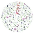 thumbnail image 1 of Lsque Watercolor Wildflower Print Christmas Tree Skirt, Tree Skirt with Ties or Velcro, Perfect for Holiday Decorations, Halloween, and New Year-36", 1 of 7