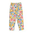 thumbnail image 1 of Lsque Watercolor Wildflowers Print Women's Pajama Pants, Lounge Pant - Comfortable Home Wear,Elastic Waistband, Stylish Design-Large, 1 of 9