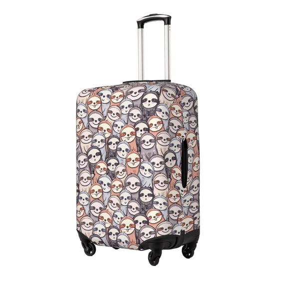 Lsque Watercolor cute slow loris Printed Luggage Cover, Travel Luggage Protector,Scratch and Dirt Resistant, Fits 18-32 Inch Luggage-Medium