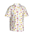 thumbnail image 1 of Lsque Watermelon And Lemon pattern Hawaiian Shirt for Men, Unisex Summer Beach Casual Short Sleeve Button Down Shirts-Small, 1 of 9