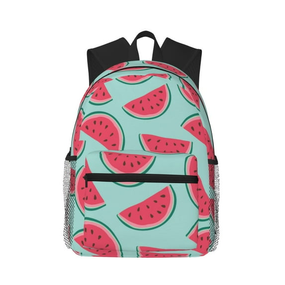 Lsque Watermelon Classic Casual Backpack - Large Capacity Water-Resistant Backpack for School, Work, Travel, and Outdoor Activities