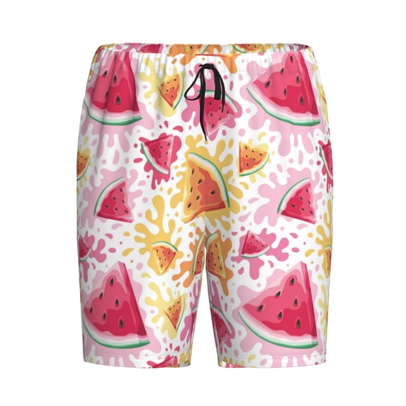 Lsque Watermelon Mens Sleep Pajama Shorts,Short Pajama Pants, Cotton Ultra-Soft Knit-3X-Large