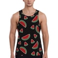 thumbnail image 1 of Lsque Watermelon Pattern Mens Tank Tops Muscle Athletic Quick Dry Sleeveless Workout Fitness T Shirts Beach Tank Top, Loose-fit Sleeveless Shirt for Men-3X-Large, 1 of 7