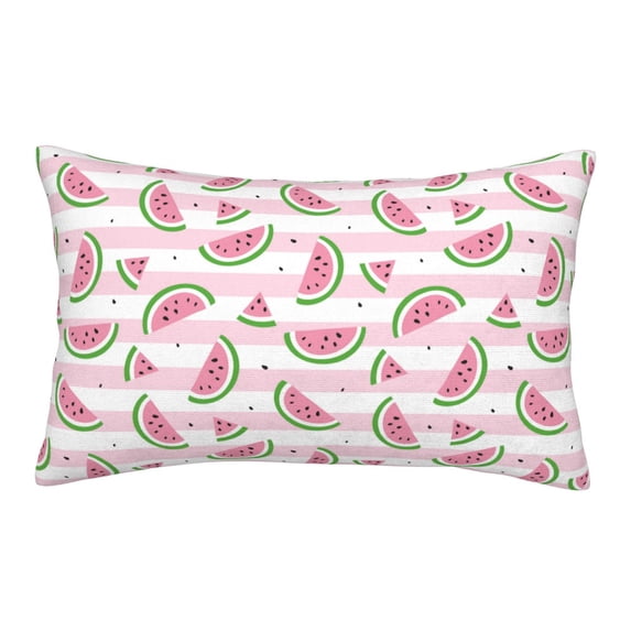 Lsque Watermelon Pattern Pillow Case – Soft & Cozy Throw Pillow Cover, Hypoallergenic Cushion Case for Sleeping Women with Envelope Closure-20"x30"