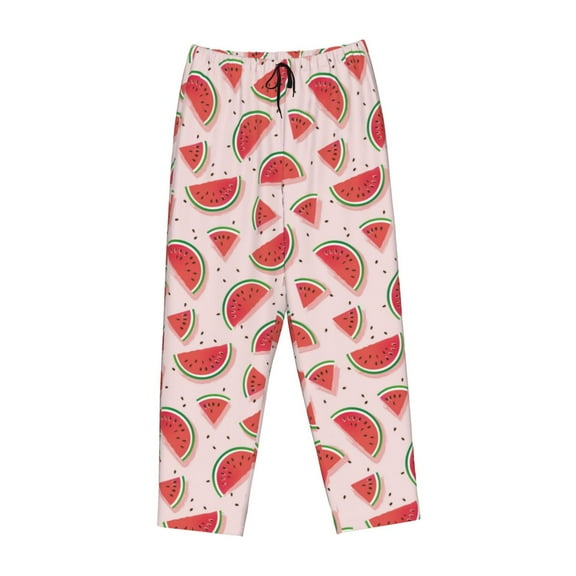 Lsque Watermelon Print Women's Pajama Pants, Lounge Pant - Comfortable Home Wear,Elastic Waistband, Stylish Design-Small