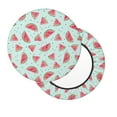 thumbnail image 1 of Lsque Watermelon Round Bar chair cushion covers Velvet Fabric Premium Comfort Protects from Scratches and Stains for 14-17 Inch Chair- 14 inch, 1 of 7