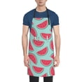 thumbnail image 1 of Lsque Watermelon Waterproof Apron Chef Aprons for Men Heavy Duty Chemical Work Apron Extra Long Grilling Aprons with Adjustable Bib Apron, 1 of 9