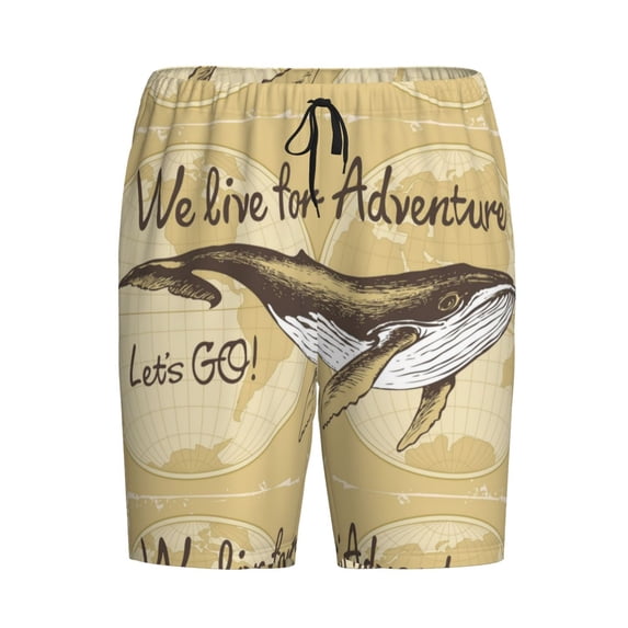 Lsque We Live for Adventure Mens Sleep Pajama Shorts,Short Pajama Pants, Cotton Ultra-Soft Knit-XX-Large