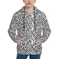 thumbnail image 1 of Lsque Weave Geometric Patten Youth Hoodie Sweatshirt Pullover with Kangaroo Pocket Boys and Girls Hoodie Warm Hoodie for Kids-Medium, 1 of 6