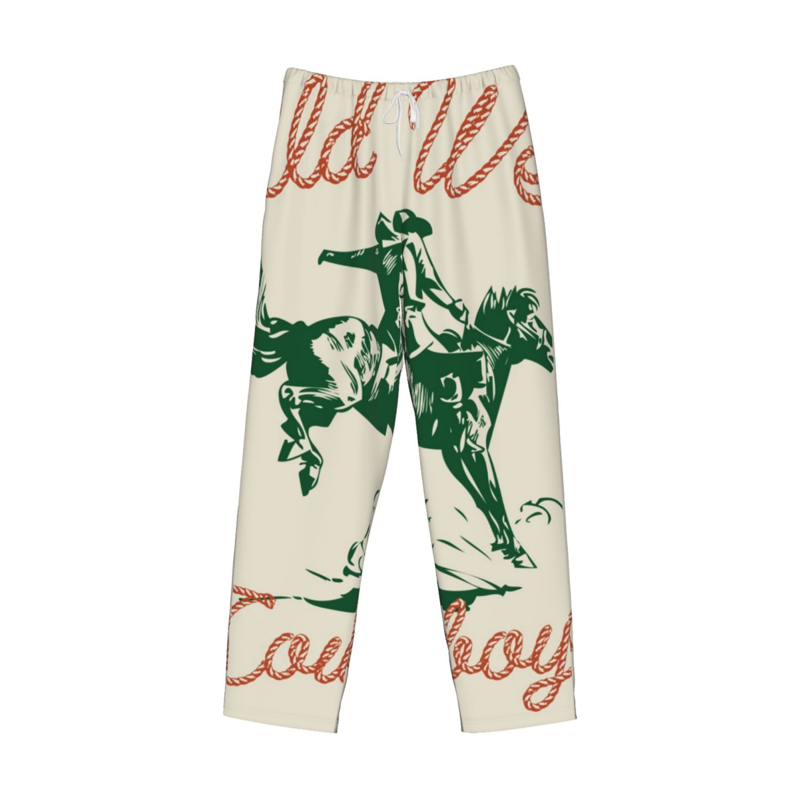 Lsque West Cowboys Print Men's Pajama Pants, Lounge Pant Comfortable