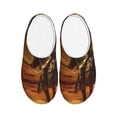 thumbnail image 1 of Lsque Western Desert Cowboy Cloud Pattern Womens Comfort Cotton on Scuff With Memory Foam and Anti-skid Sole Slipper-42/43, 1 of 7