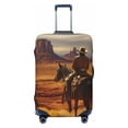 thumbnail image 1 of Lsque Western Desert Cowboy Cloud Printed Luggage Cover, Travel Luggage Protector,Scratch and Dirt Resistant, Fits 18-32 Inch Luggage - Large, 1 of 9