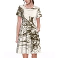 thumbnail image 1 of Lsque Western Desert Cowboys 1 Print Women's Casual Dress T-Shirt Summer Short Sleeve Scoop Neck Swing Dresses, 1 of 6