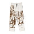 thumbnail image 1 of Lsque Western Desert Cowboys Print Women's Pajama Pants, Lounge Pant - Comfortable Home Wear,Elastic Waistband, Stylish Design-XX-Large, 1 of 9