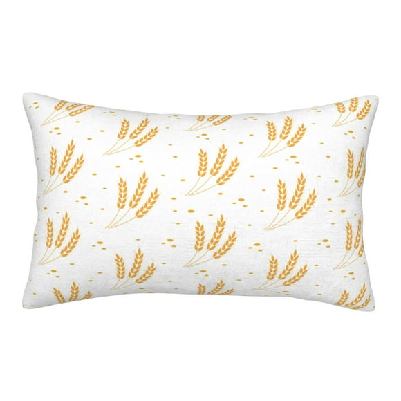 Lsque Wheat Pattern Pillow Case – Soft & Cozy Throw Pillow Cover, Hypoallergenic Cushion Case for Sleeping Women with Envelope Closure-16"x24"