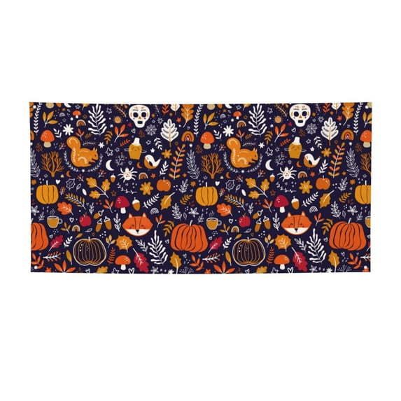 Lsque Whimsical Autumn Forest Pattern Party Banner, Festive Banner , Holiday Celebrations and Events for Carnival Birthday Party Festival Decorations-Medium