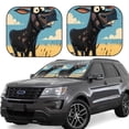 thumbnail image 1 of Lsque Whimsical Cartoon Cow 2 PCS Windshield Sun Shade | CarFoldable Window Covers | Car Accessories Reflect UV for Universal Cars SUV Truck | Medium, 1 of 7