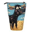 thumbnail image 1 of Lsque Whimsical Cartoon Cow Pattern Telescopic Pencil Bag Pen Holder Stationery Case, Stand-up Retractable Transformer Bag Organizer, 1 of 6