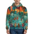 thumbnail image 1 of Lsque Whimsical Forest Scene Pattern Casual Men's Hoodie,Hooded Sweatshirt with Kangaroo Pocket,Pullover Hoodie-XX-Large, 1 of 7