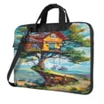 thumbnail image 1 of Lsque Whimsical Treehouse Painting Pattern Laptop Bag – Portable & Slim Single-Shoulder Computer Case with Adjustable Strap, Protective, Lightweight for 13”/14”/15.6” Laptops, 1 of 8