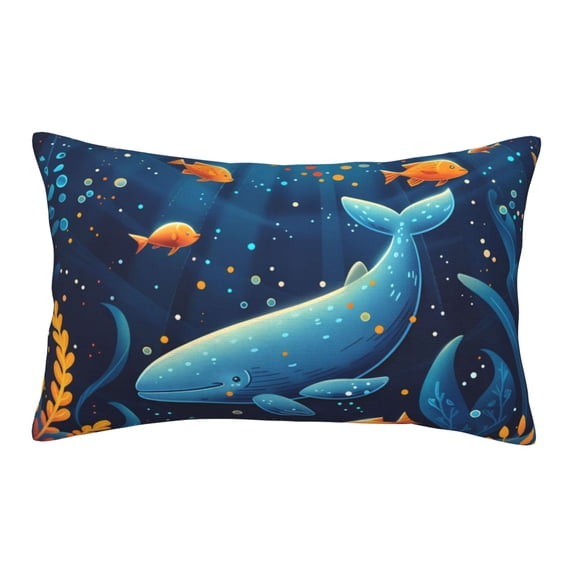 Lsque Whimsical Underwater Fantasy Pattern Pillow Case – Soft & Cozy Throw Pillow Cover, Hypoallergenic Cushion Case for Sleeping Women with Envelope Closure-14"x20"