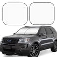 thumbnail image 1 of Lsque White 2 PCS Windshield Sun Shade | CarFoldable Window Covers | Car Accessories Reflect UV for Universal Cars SUV Truck | Large, 1 of 1