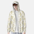thumbnail image 1 of Lsque White And Gold Geometry UPF 50+ Lightweight Sun Protection Men's Women's Long Sleeve Shirt, Hoodie Performance -3X-Large, 1 of 9