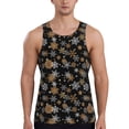 thumbnail image 1 of Lsque White And Yellow Snowflakes Pattern Mens Tank Tops Muscle Athletic Quick Dry Sleeveless Workout Fitness T Shirts Beach Tank Top, Loose-fit Sleeveless Shirt for Men-3X-Large, 1 of 7