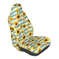 thumbnail image 1 of Lsque White Blue Striped Sunflower Pattern Car Seat Covers for Front Seats , Waterproof Seat Covers for Cars, Sporty Front Seat Covers,Car Seat Cover Protector Front Seats, 1 of 5