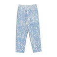 thumbnail image 1 of Lsque White Bule Glitter Print Women's Pajama Pants, Lounge Pant - Comfortable Home Wear,Elastic Waistband, Stylish Design-Medium, 1 of 9