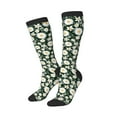 thumbnail image 1 of Lsque White Daisies and Bee Printed Crew Socks Men's Women's LightWeight Thin Casual Calf Socks ,Knee High Socks,Cotton Socks, 1 of 9