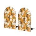 thumbnail image 1 of Lsque White Floral and Butterflies Printed Wood Bookends,Non-Skid Bookend for Shelves,Heavy Duty Support Bookends,Non-Slip Foam Pads for Office, Home, and Library,1 Pair, 1 of 8