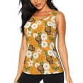 thumbnail image 1 of Lsque White Floral and Butterflies Printed Workout Tank Tops for Women, Athletic Sports Tank Tops, Compression Sleeveless Dry Fit Shirts,Sleeveless Yoga Shirt-X-Large, 1 of 9