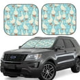 thumbnail image 1 of Lsque White Geese and Flower 2 PCS Windshield Sun Shade | CarFoldable Window Covers | Car Accessories Reflect UV for Universal Cars SUV Truck | Large, 1 of 7
