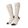 thumbnail image 1 of Lsque White Goose Printed Crew Socks Men's Women's LightWeight Thin Casual Calf Socks ,Knee High Socks,Cotton Socks, 1 of 9