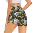 thumbnail image 1 of Lsque White Retro Off-Road Vehicle Printed Women's Running Shorts with Liner Pockets,Elastic Quick Dry Workout Athletic Gym Yoga Shorts,Womens High Waist Shorts-X-Large, 1 of 9