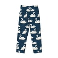 thumbnail image 1 of Lsque White Swam Print Men's Pajama Pants, Lounge Pant - Comfortable Home Wear,Elastic Waistband, Stylish Design-Small, 1 of 9