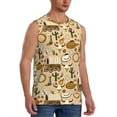 thumbnail image 1 of Lsque Wild West Cowboy Print Men's Cotton Blend Sleeveless Muscle Shirts (S-3XL)- Moisture Wicking, Odor Protection, UPF 30+,Small, 1 of 8