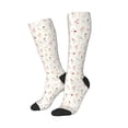thumbnail image 1 of Lsque Wildflower Watercolor Printed Crew Socks Men's Women's LightWeight Thin Casual Calf Socks ,Knee High Socks,Cotton Socks, 1 of 9
