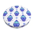 thumbnail image 1 of Lsque Winter Snowflake Skiing Skull Pattern Round Bar chair cushion covers Velvet Fabric Premium Comfort Protects from Scratches and Stains for 14-17 Inch Chair-12 inch, 1 of 7