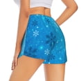 thumbnail image 1 of Lsque Winter With Snowflakes Printed Women's Running Shorts with Liner Pockets,Elastic Quick Dry Workout Athletic Gym Yoga Shorts,Womens High Waist Shorts-X-Large, 1 of 9
