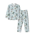 thumbnail image 1 of Lsque Winter Wonderland Light Blue Pattern Long Sleeve Pajama Set for Men - Soft 2-Piece Sleepwear and Loungewear Set with Pockets, Comfy Nightwear-X-Large, 1 of 7