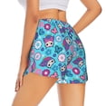 thumbnail image 1 of Lsque Wls And Flowers Printed Women's Running Shorts with Liner Pockets,Elastic Quick Dry Workout Athletic Gym Yoga Shorts,Womens High Waist Shorts-, 1 of 9