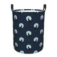 thumbnail image 1 of Lsque Wolf And Moon Pattern Laundry Hamper Basket, Tall Woven Rope Hamper Basket for Clothes, Lightweight Storage Basket, Collapsible Waterproof-Small, 1 of 6