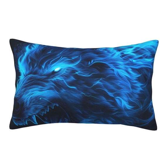Lsque Wolf Pattern Pillow Case – Soft & Cozy Throw Pillow Cover, Hypoallergenic Cushion Case for Sleeping Women with Envelope Closure-16"x24"