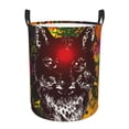 thumbnail image 1 of Lsque Wolf With Wildflowers Pattern Laundry Hamper Basket, Tall Woven Rope Hamper Basket for Clothes, Lightweight Storage Basket, Collapsible Waterproof-Medium, 1 of 6