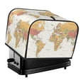 thumbnail image 1 of Lsque World Map 1 Print 4 Slice Toaster Cover , Kitchen Appliance Dustproof Protector , Toaster Protector Dustproof Kitchen Appliance Cover, 1 of 7