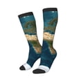 thumbnail image 1 of Lsque World Map Printed Crew Socks Men's Women's LightWeight Thin Casual Calf Socks ,Knee High Socks,Cotton Socks, 1 of 9