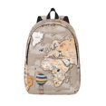 thumbnail image 1 of Lsque World Map With Animals Pattern Canvas Daypack, Durable Backpack, High-quality Versatile Backpack,Vintage Compact Backpack-Medium, 1 of 1